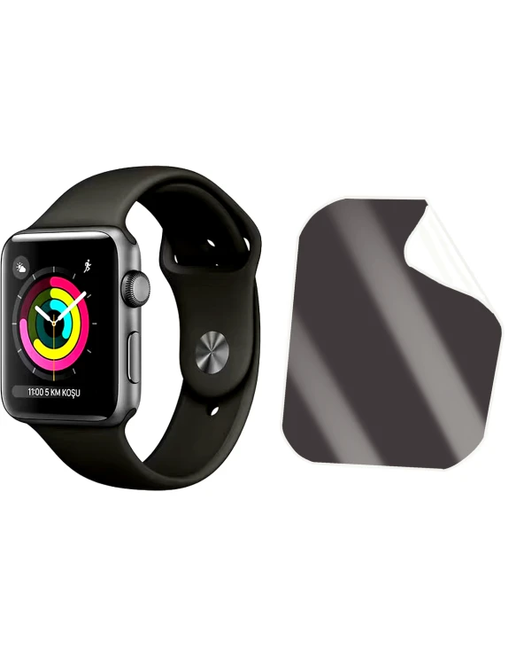 Apple Watch 38mm Saat Uyumlu Matte Esnek Ekran Kırılmaz Cam Ekran Koruyucu Film 8684609346091