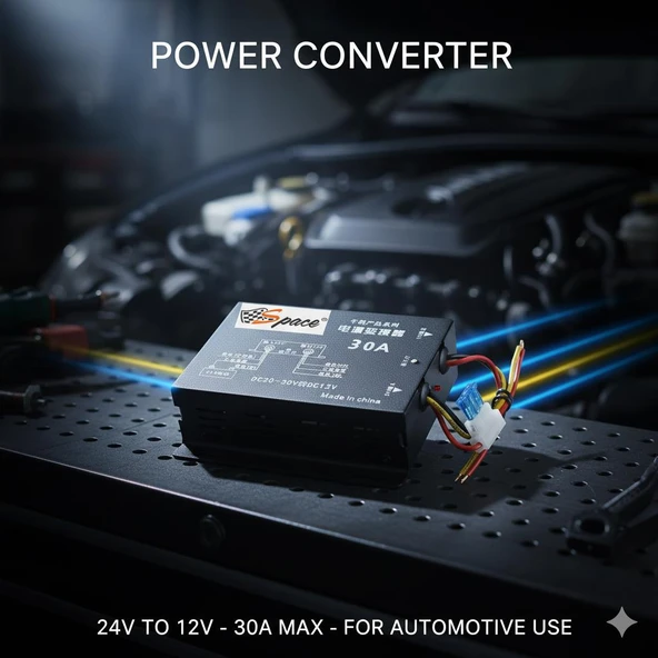 Konvertör çevirici 24-12V 30 Amper Araç içi çevirici - Resim 2
