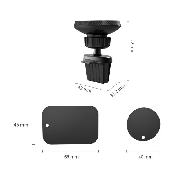 Mıknatıslı telefon tutacağı krom kalorifer geçmeli / SYTE191 - Resim 5