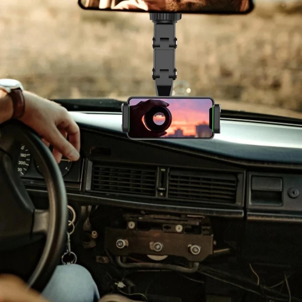 Space 360 derece dönebilen ayna geçmeli telefon tutacağı / SYTE180 - 3