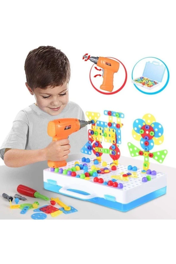 Matkaplı 3d Yaratıcı Tamir Seti Puzzle Eğitici