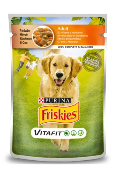 Friskies Köpek Tavuk Etli ve Havuçlu Yaş Köpek Maması 100 Gr x 20 Li