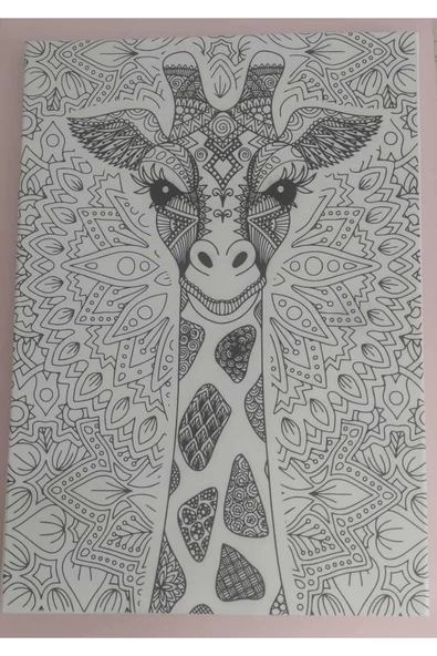 35x50 Resimli Tuval Mandala - Zürafa Desenli BOYASIZ FIRÇASIZ - 2