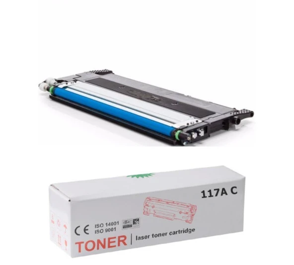 HP UYUMLU W2071A (117A) MAVİ ÇİPSİZ Muadil Toner