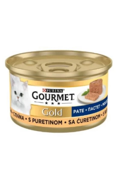 Gourmet Gold Kıyılmış Hindi Etli Konserve Kedi Maması 85 Gr x 24 Adet