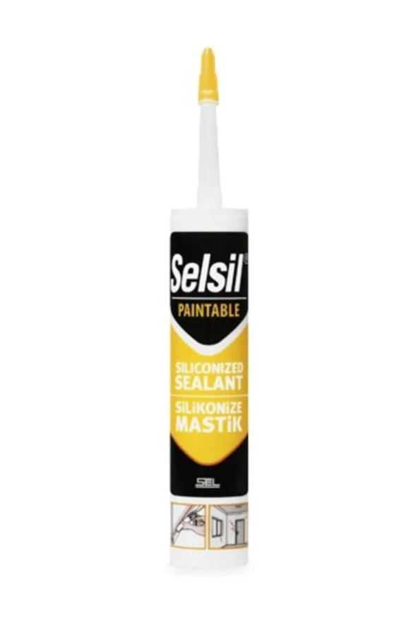 Selsil Silikonize Mastik Antrasit Gri 500 Gr