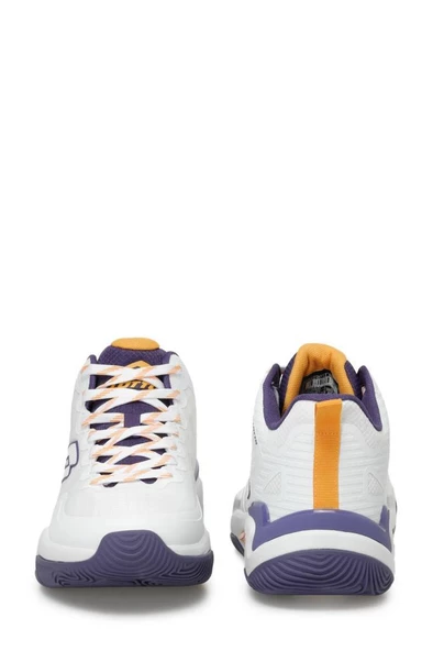 Lotto JAX 4FX 101503025 Erkek Basketbol Ayakkabısı Beyaz Mor 40-45 - Resim 5