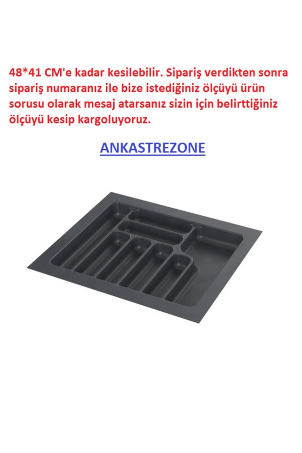 Plastik Kaşıklık 60 cm - Antrasit Endüstriyel + Poşet