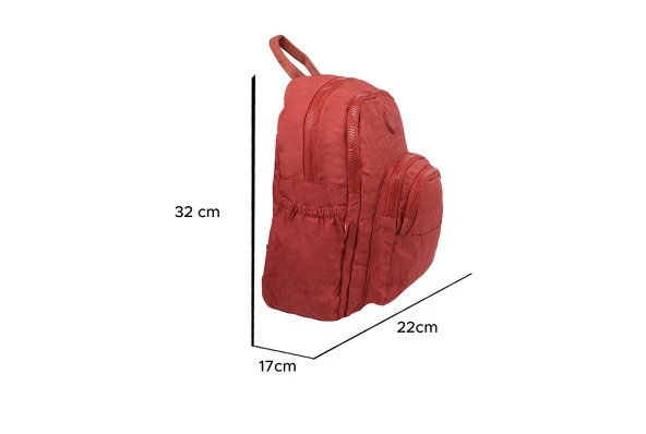 Bagacar Kaliteli Klınkır Hafif Su Geçirmez Kumaş Sırt Çantası Gri - 7