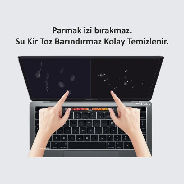 MacBook Air 15.3 M2 M3 M4 Mat Anti Glare Ekran Koruyucu Yansima Onleyici Touch ID - Resim 6