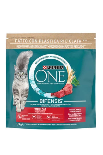 One Sığır Etli Yetişkin Kuru Kedi Maması 1.5 Kg