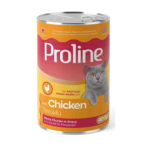 Proline Tavuklu Sos İçinde Gravy Yetişkin Kedi Konservesi 6 Adet 400 Gr