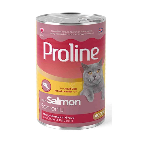 Proline Somon Etli Sos İçinde Gravy Yetişkin Kedi Konservesi 24 Adet 400 Gr
