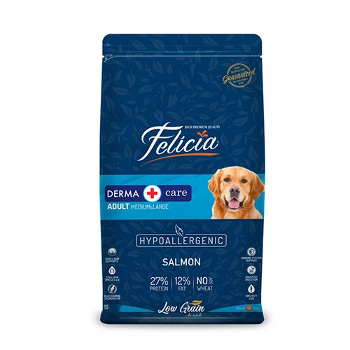 Felicia Hypoallergenic Medium Large Somonlu Düşük Tahıllı Yetişkin Köpek Maması 15 Kg