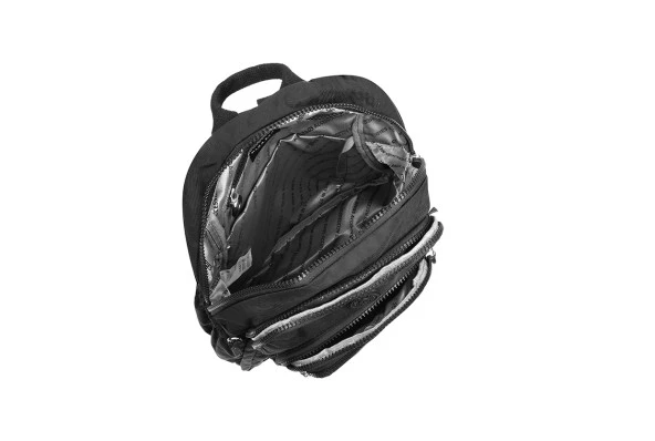 Bagacar Kaliteli Klınkır Hafif Su Geçirmez Kumaş Sırt Çantası Siyah - Resim 5