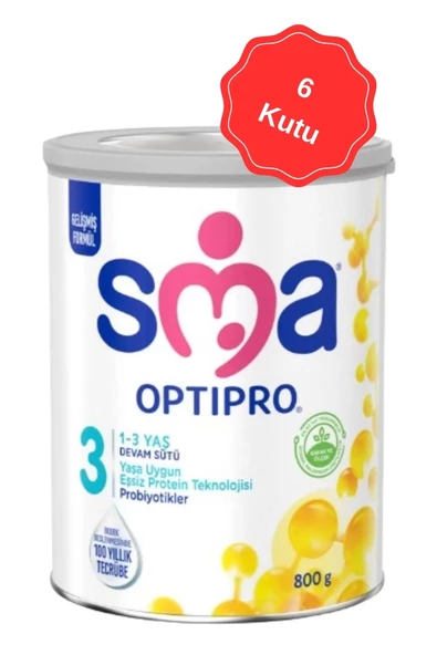 Sma Optıpro-3 (1-3 Yaş) Devam Sütü 800 G x 6 Adet