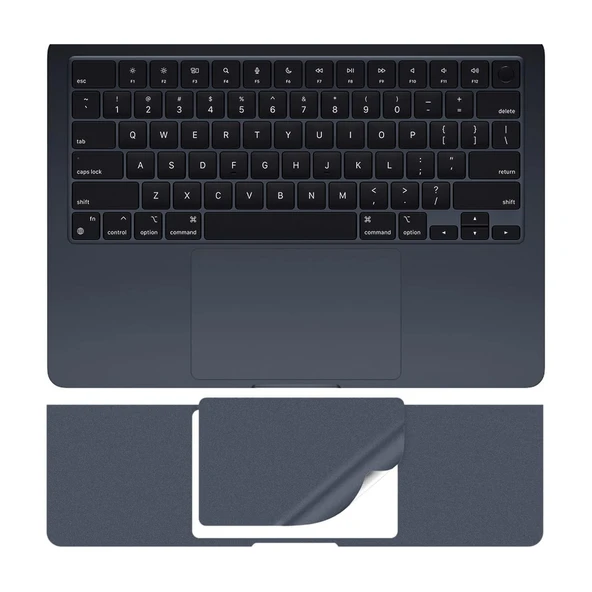 Macbook Air M3-M2 15 inç Sticker Film Koruyucu Touchpad Trackpad (TouchID'li) A2941 A3114 ile Uyumlu