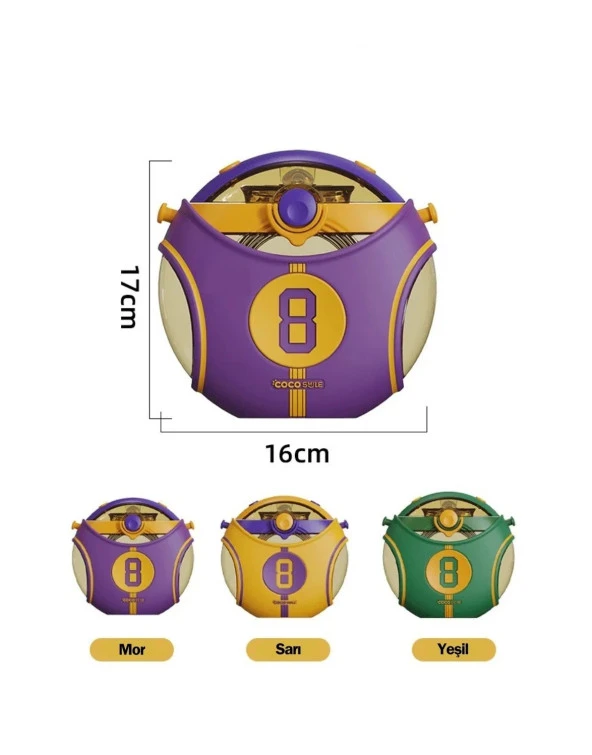 Vagonlife Cocosmile CS-00008 Yeşil 630ML Straw Basketball Tritan Matara - 2