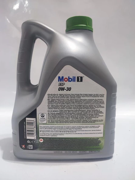 MOBİL 1 ESP 0W-30 TAM SENTETİK MOTOR YAĞI 4 Litre Üretim : 2025 - 3
