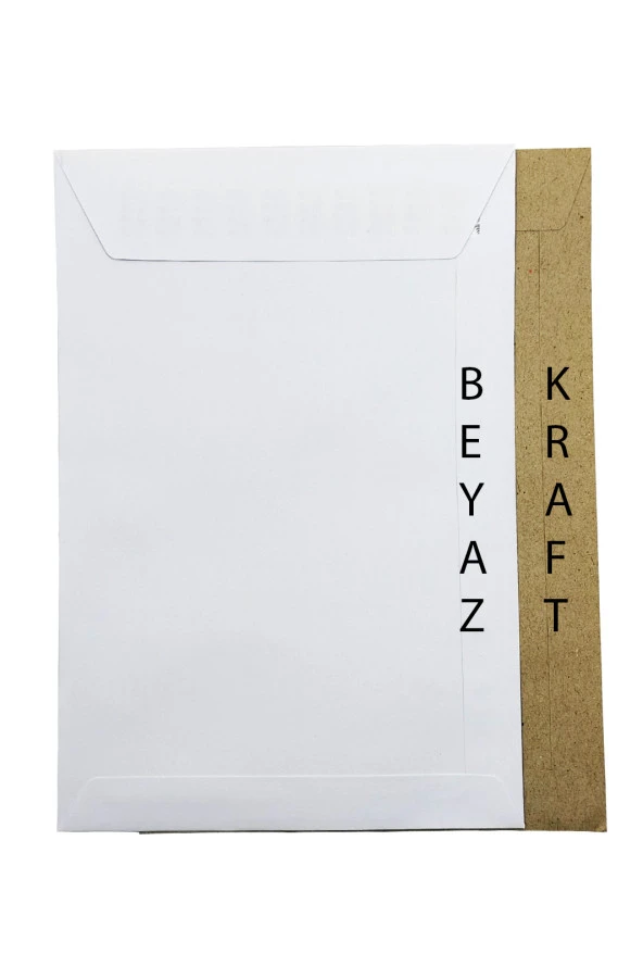 Zarf A5 boyutunda Beyaz Torba Zarf 17x25 cm - 20 Adet - 4
