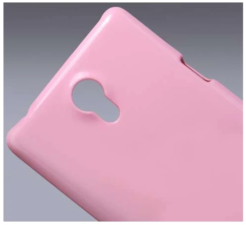 Sony Xperia T LT30p Nillkin Marka Parlak Sert Kauçuk Kılıf - Pembe - Resim 3