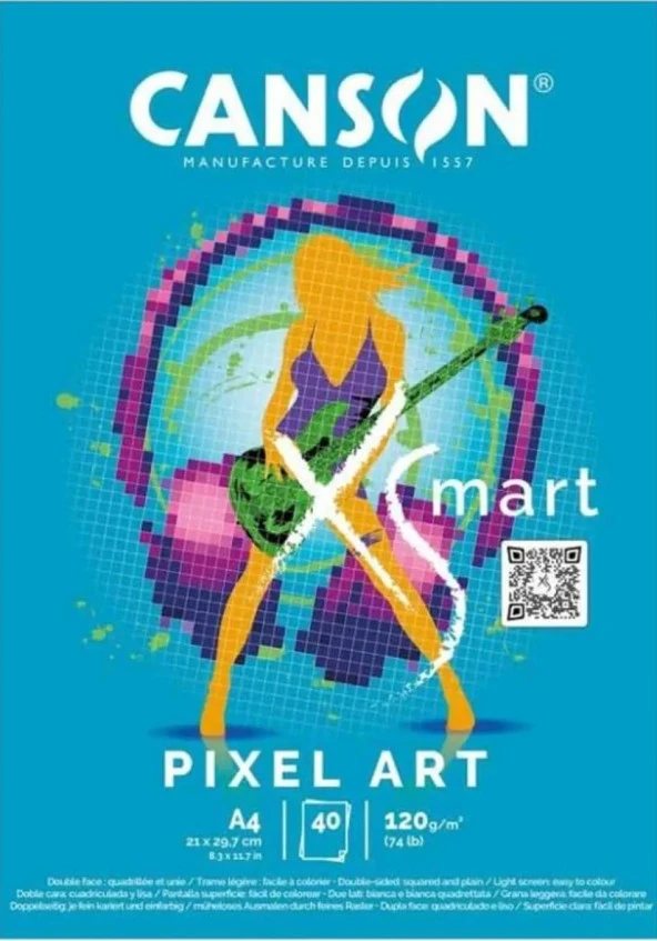 Canson XSMART PIXEL ART A4 120G 40 Sayfa