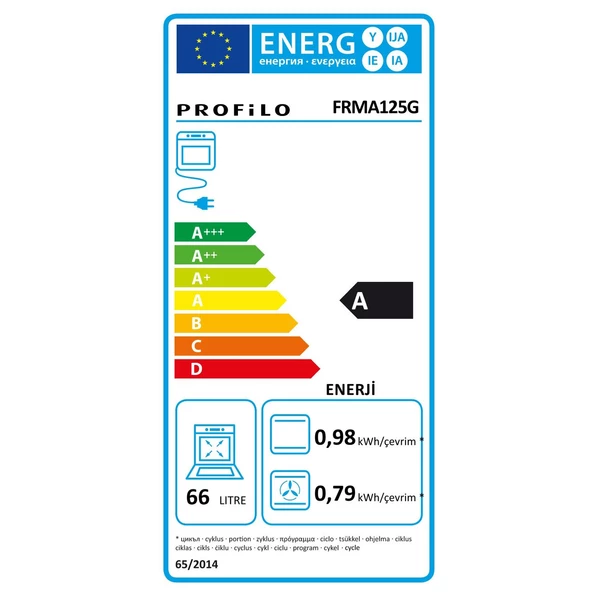 Profilo FRMA125G 66 Lt 8 Programlı Platin Gri Ankastre Fırın - 6