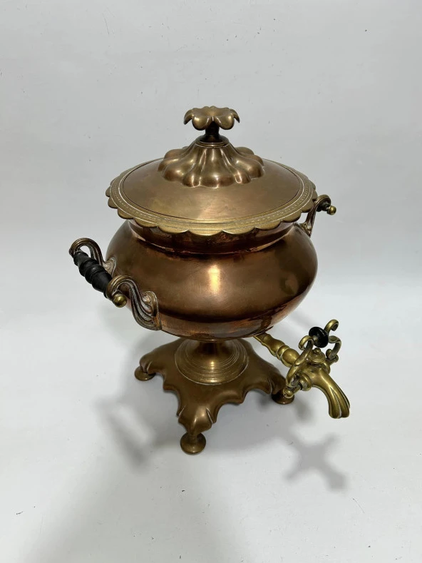 Antika İngiliz Bakır Semaver 42x35x35 cm - 2