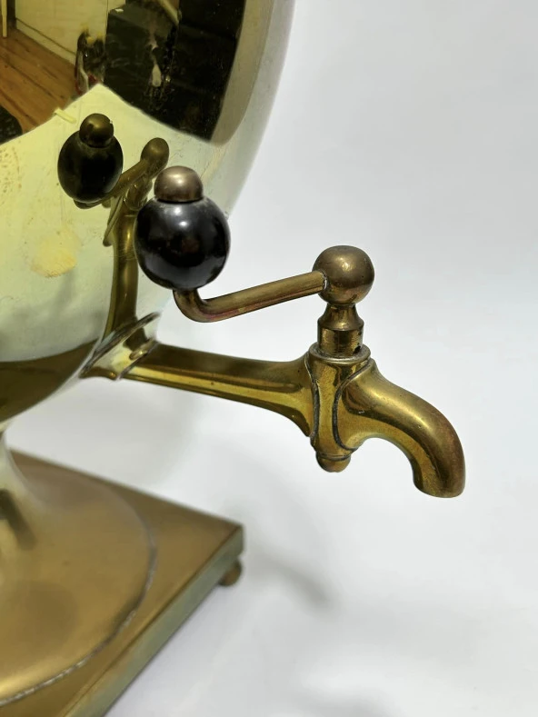 Antika Demlikli Pirinç Semaver 60x34x25cm - 3