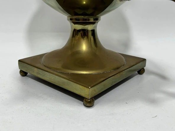 Antika Demlikli Pirinç Semaver 60x34x25cm - 4