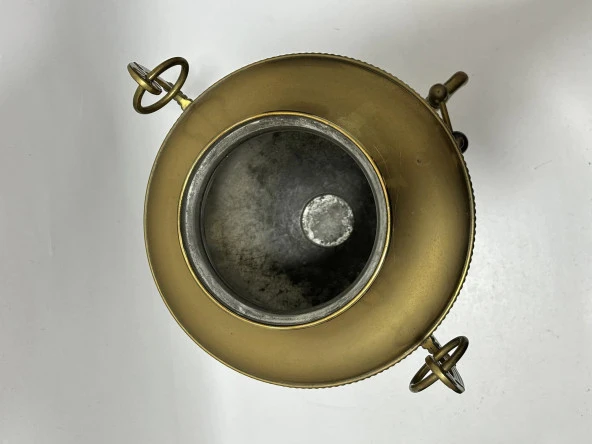 Antika Demlikli Pirinç Semaver 60x34x25cm - 7