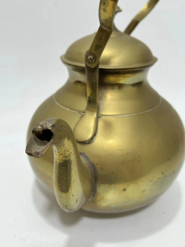 Antika Demlikli Pirinç Semaver 60x34x25cm - 10