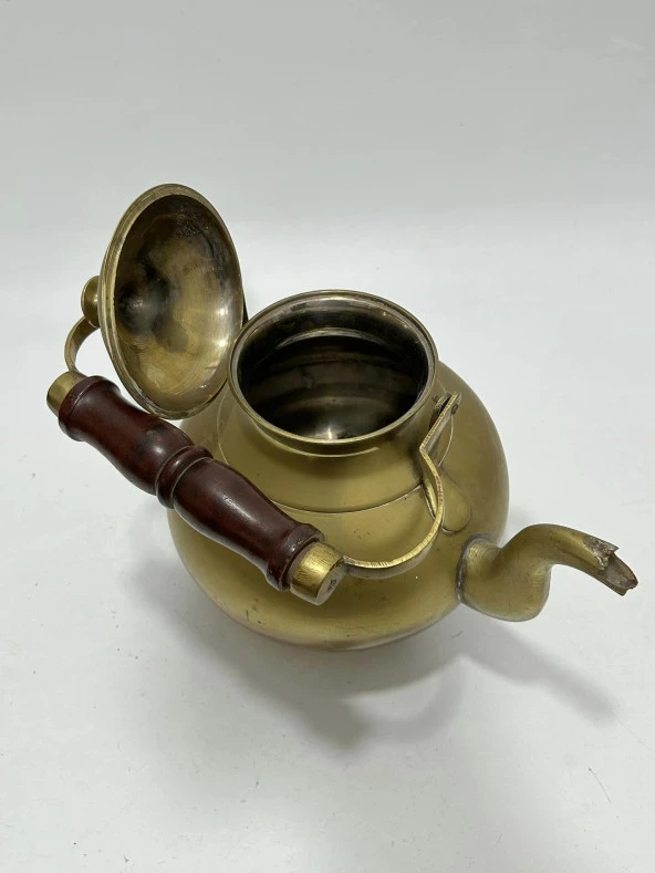 Antika Demlikli Pirinç Semaver 60x34x25cm - 12