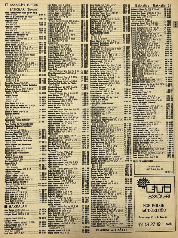 İzmir 1982-1983 Meslek Reklam İlanı Efemera S51 ürün görseli