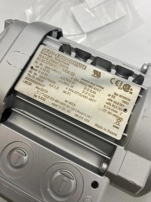 Sew Eurodrive WA10 DRN63MS4 Dişli Motor 0,12kW 1380/23 rpm - Resim 5