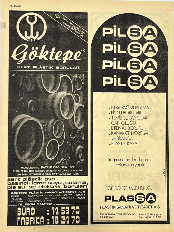 İzmir 1982-1983 Meslek Reklam İlanı Efemera S73 - Resim 2