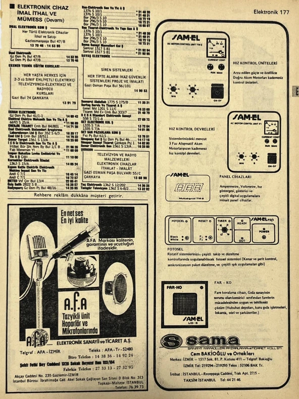 İzmir 1982-1983 Meslek Reklam İlanı Efemera S177 ürün görseli