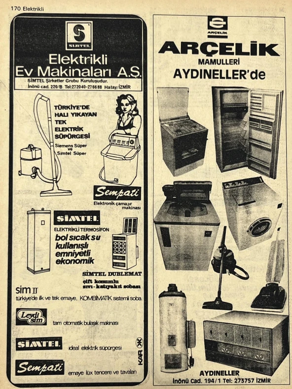 İzmir 1982-1983 Meslek Reklam İlanı Efemera S169 - Resim 2