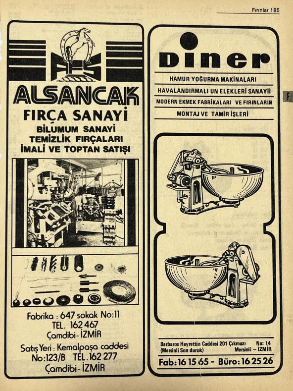 İzmir 1982-1983 Meslek Reklam İlanı Efemera S185 ürün görseli