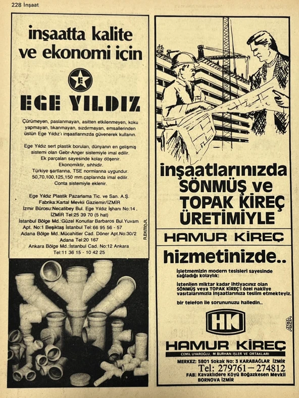 İzmir 1982-1983 Meslek Reklam İlanı Efemera S227 - Resim 2