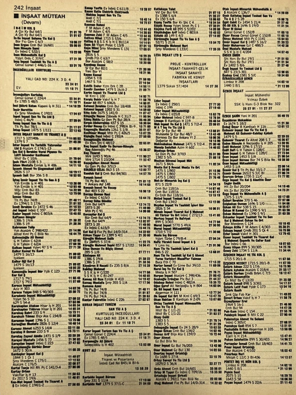 İzmir 1982-1983 Meslek Reklam İlanı Efemera S241 - Resim 2