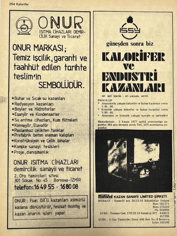 İzmir 1982-1983 Meslek Reklam İlanı Efemera S253 - Resim 2