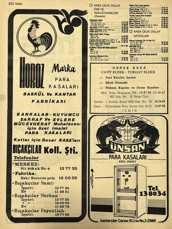 İzmir 1982-1983 Meslek Reklam İlanı Efemera S261 - Resim 2