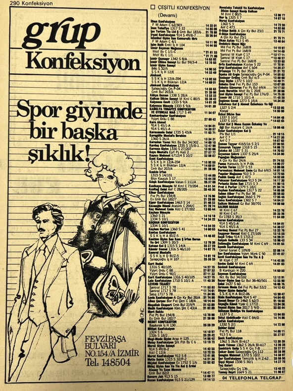 İzmir 1982-1983 Meslek Reklam İlanı Efemera S289 - Resim 2