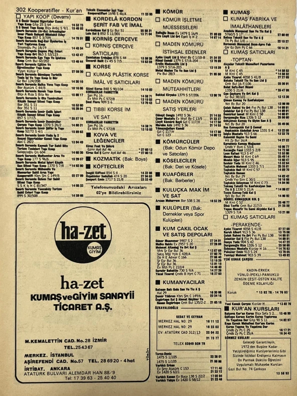 İzmir 1982-1983 Meslek Reklam İlanı Efemera S301 - Resim 2