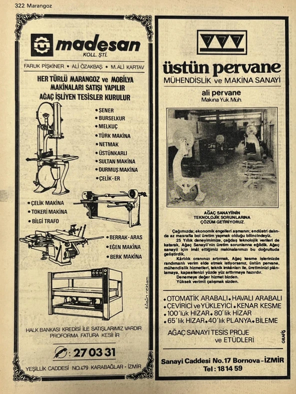 İzmir 1982-1983 Meslek Reklam İlanı Efemera S321 - Resim 2