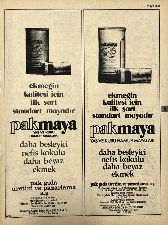 İzmir 1982-1983 Meslek Reklam İlanı Efemera S331 ürün görseli 1