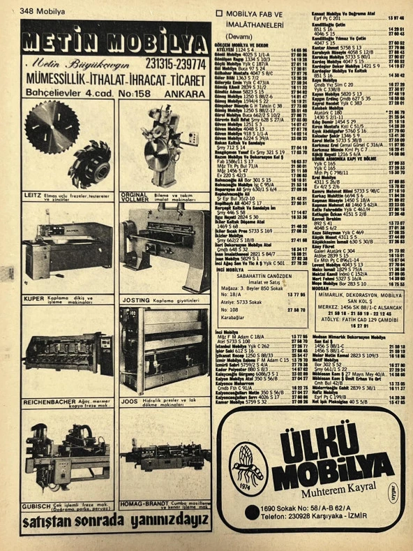 İzmir 1982-1983 Meslek Reklam İlanı Efemera S347 - Resim 2