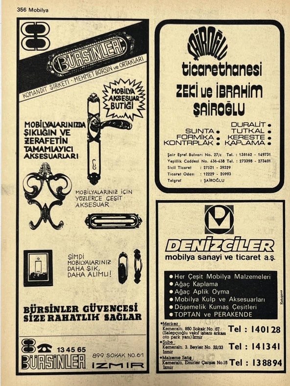 İzmir 1982-1983 Meslek Reklam İlanı Efemera S355 - Resim 2