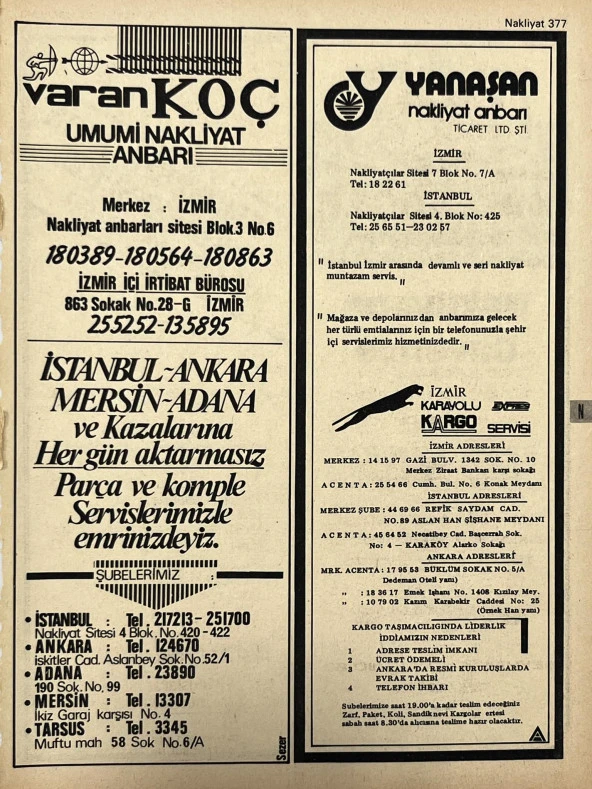 İzmir 1982-1983 Meslek Reklam İlanı Efemera S377 ürün görseli